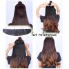 One-piece Gradient Clip-on Hair Extensions Hairpieces 5 Clips 20" - Grey