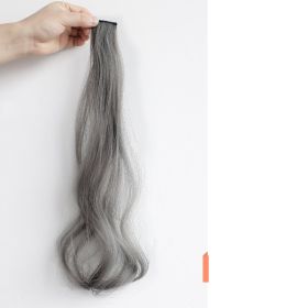 Curly Hair Hanging Ears, Hair Extension, Highlighting, Long Hair, Popular Color Wig (Color: Dark grey)