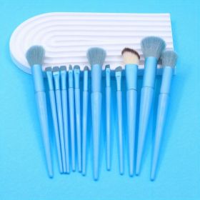 13pcs Soft and Fluffy Makeup Brush Set for Flawless Application of Foundation, Blush, Powder, and Eyeshadow - Beauty Tool for Professional Results (Color: Blue)