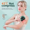 Eletric Bianstone Gua Sha Board Tools Hot Compress Heating Vibration Back Facial Massager Meridian Lymphatic Drainage Scraping Heating Vibration Scrap