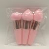 3pcs Professional Makeup Sponge Set with Handle - Blend Foundation and Concealer Effortlessly with Wedge Shaped Beauty Blender